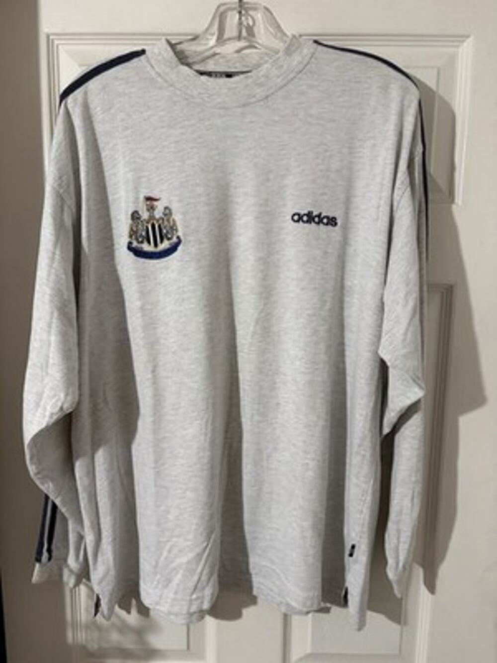Vintage 90s Adidas New Castle United Long Sleeve Shirt EPL Soccer Football
